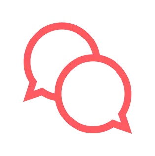 Speech bubble red
